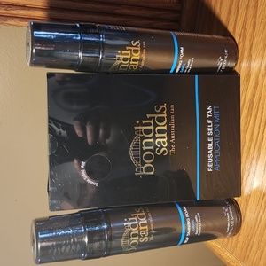 2 x DARK BONDI SANDS SELF TANNING FOAM BOTTLES 6.67 FL.OZ & APPLICATION …